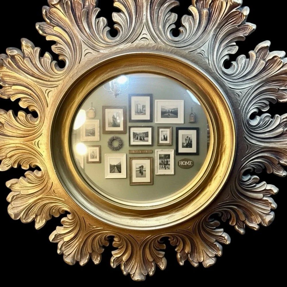Stunning Vintage Syroco Gold Mirror